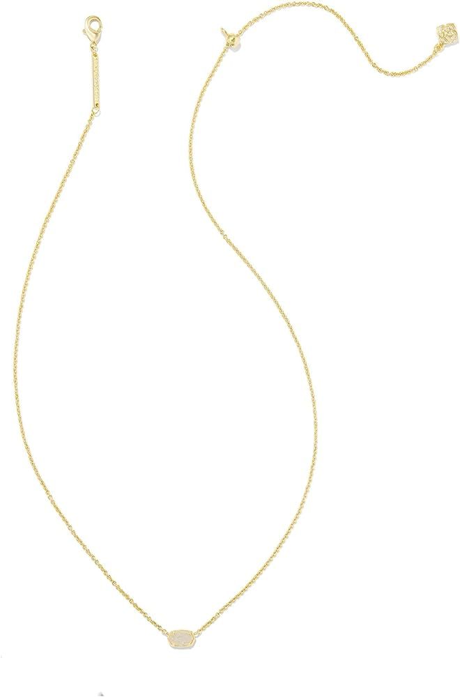 Kendra Scott Emilie Short Pendant Necklace Gold Iridescent Drusy One Size | Amazon (US)