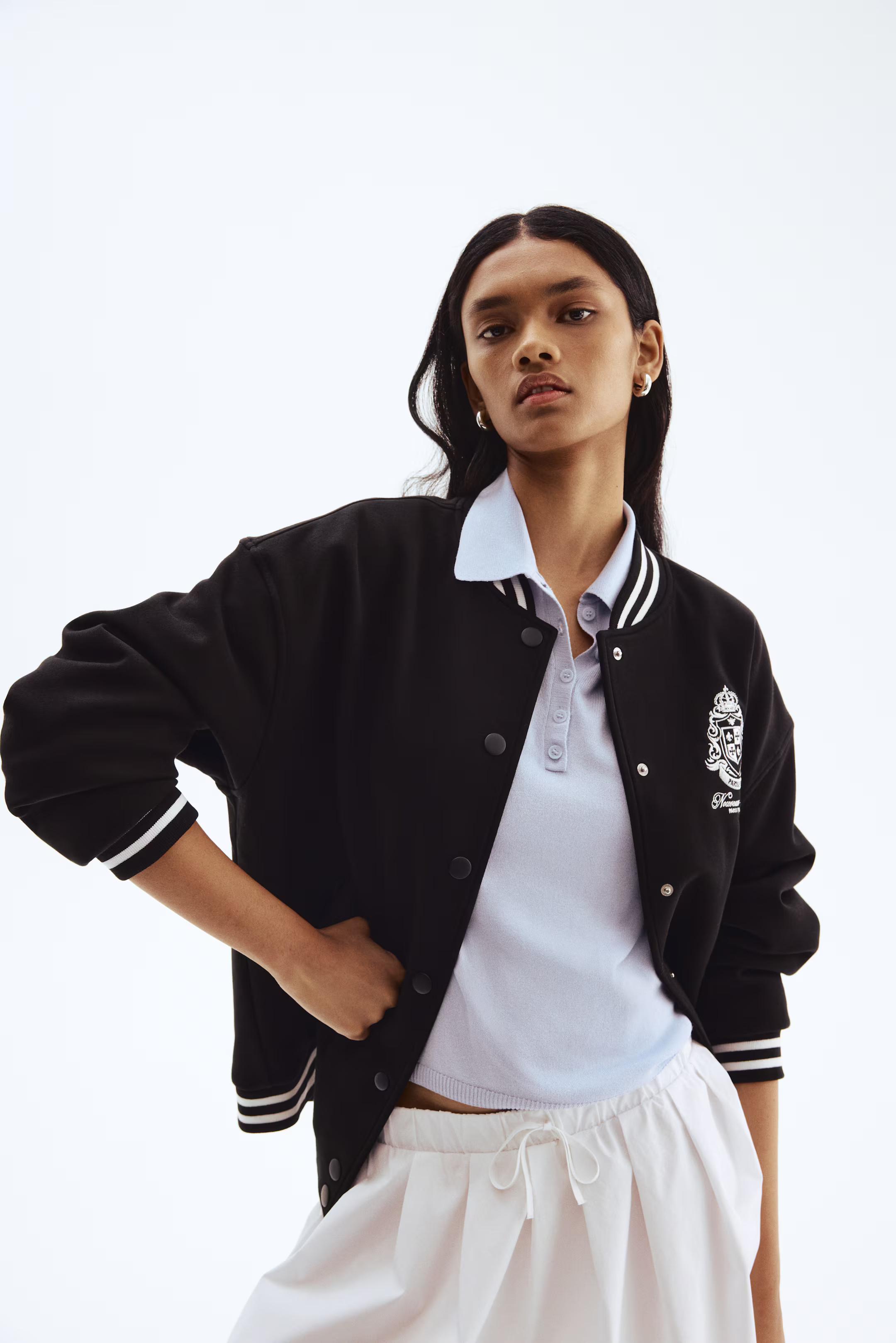 Baseballjacke mit Motiven - Schwarz/Paris - Ladies | H&M DE | H&M (DE, AT, CH, NL, FI)