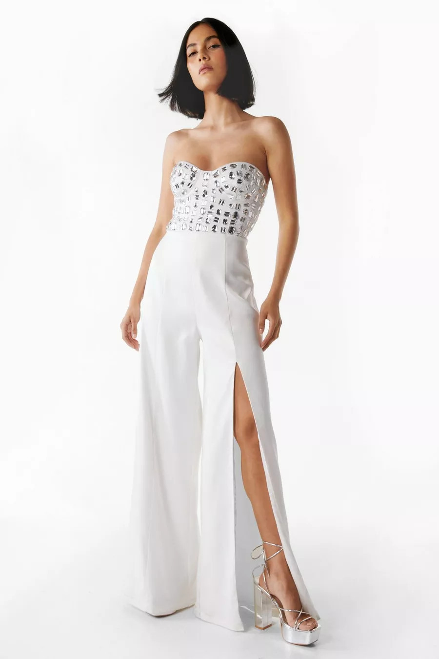 Premium Embellished Corset Jumpsuit | Nasty Gal US