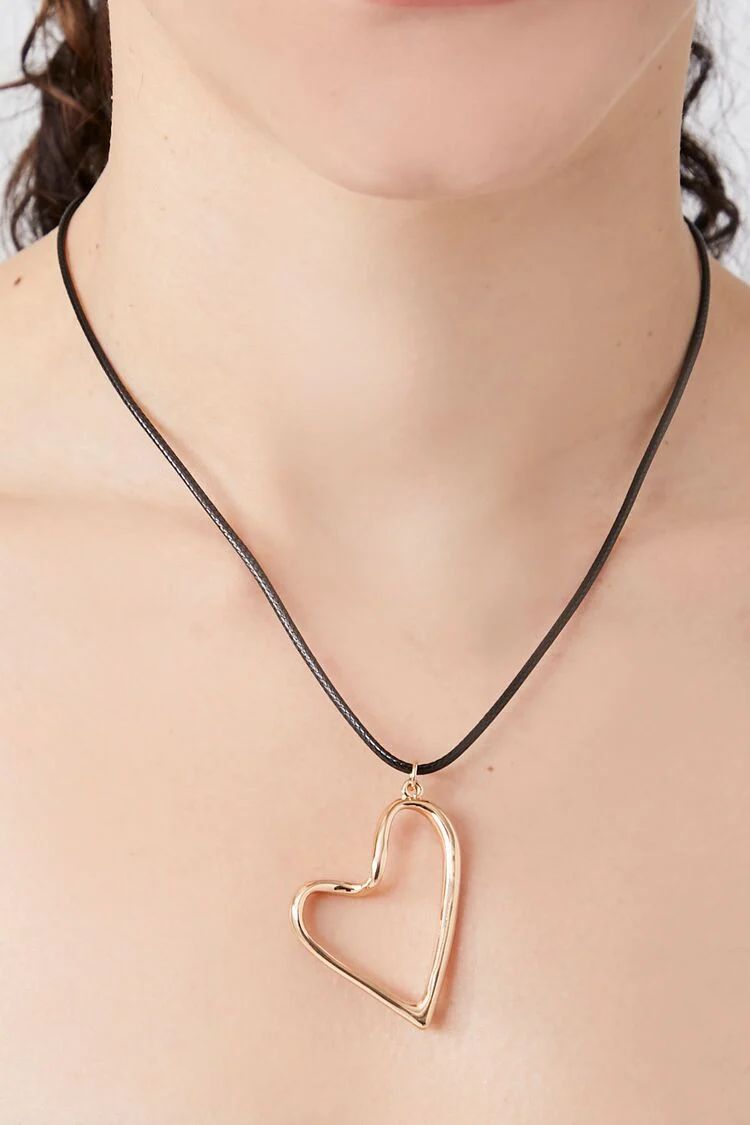 Cutout Heart Pendant Necklace | Forever 21