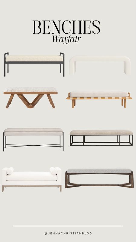 Benches, all from Wayfair!





Bed benches, entryway benches, accent benches, Wayfair home, Wayfair furnituree

#LTKHome #LTKStyleTip