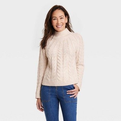 Women's Mock Turtleneck Pullover Sweater - Knox Rose™ | Target