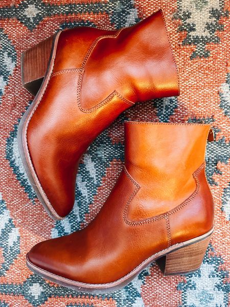 Brown booties brown skinny ankle boots comfortable booties western style boots 

#LTKshoecrush