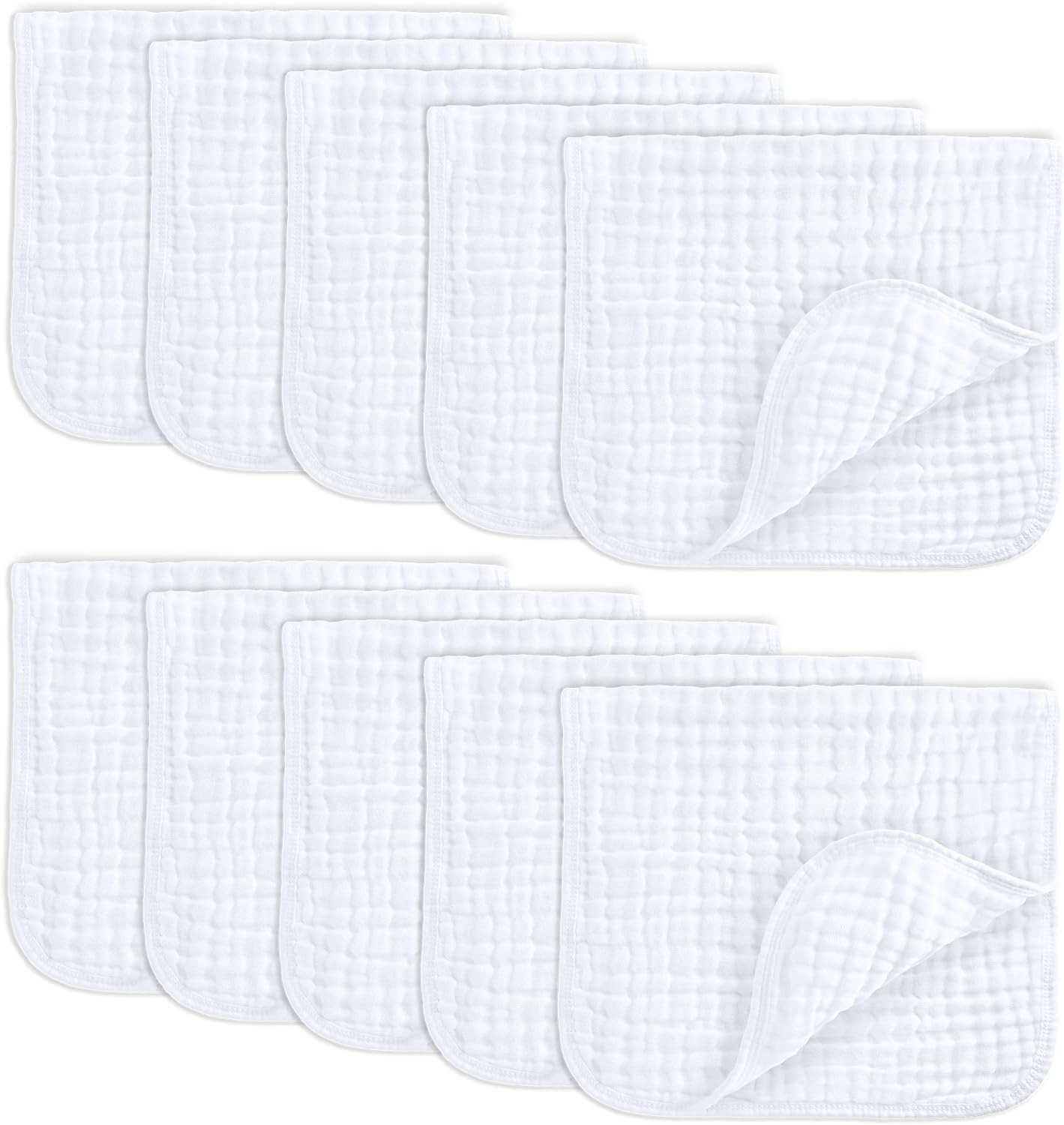 Comfy Cubs Muslin Burp Cloths Set Large 100% Cotton Hand Washcloths for Babies, Baby Essentials 6... | Amazon (US)