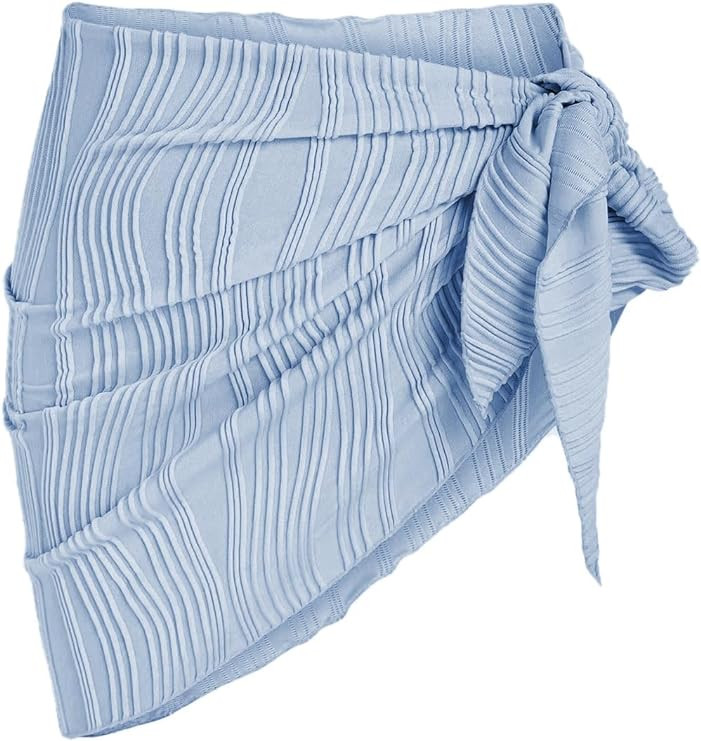 ZAFUL Women's Sarong Coverups Beach Wrap Sheer Bikini Wraps Chiffon Cover Ups for Swimwear | Amazon (US)