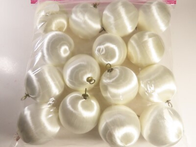 VTG Pyramid Silk Sheen Satin Styrofoam Christmas Ornaments White Lot of 15 C6693 | eBay US