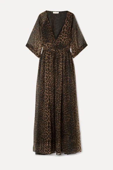 Eywasouls Malibu - Liliane Leopard-print Chiffon Maxi Dress - Leopard print | NET-A-PORTER (US)