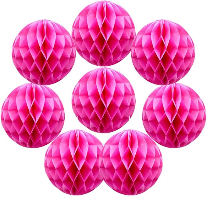 Yosawa 8 Pcs Paper Honeycomb Balls Party Honeycomb Balls Decoration Paper Flower Balls for Weddin... | Amazon (US)