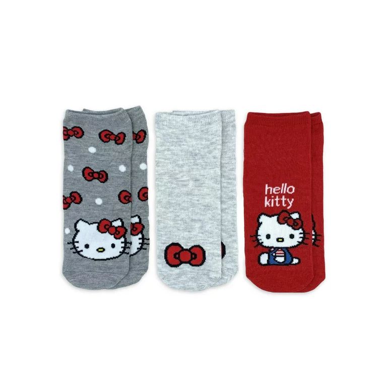 Hello Kitty Women's No Show Socks, 3-Pack | Walmart (US)