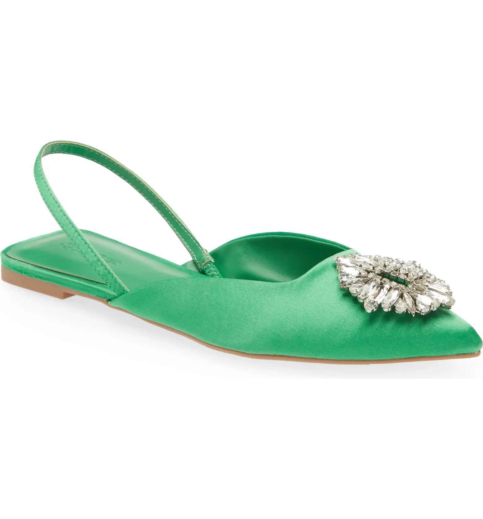 Open Edit Kendall Ornament Pointed Toe Slingback Flat | Nordstrom | Nordstrom