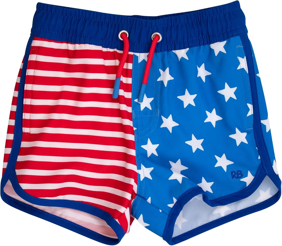 RUGGEDBUTTS Boys UPF50+ Sun Protected Stretch Dolphin Hem Swim Trunks | Amazon (US)