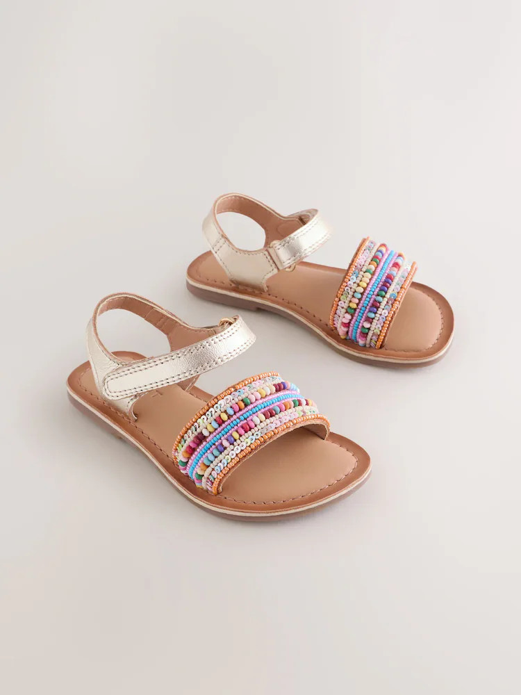 Multi Leather Touch Fastening Sandals | Next US