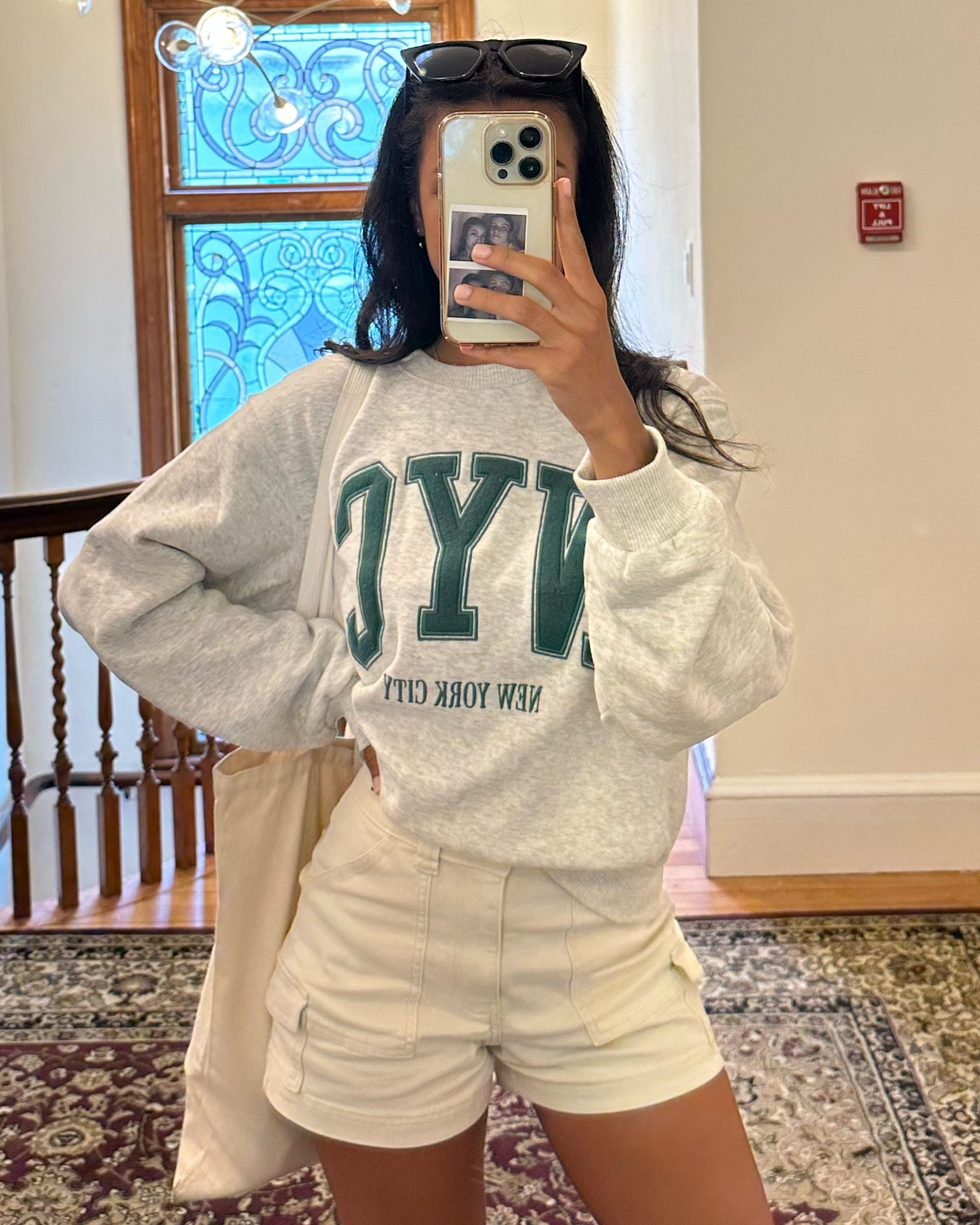 Sweatshirt, grey sweatshirt, oversized, oversized sweatshirt, preppy sweatshirt, crewneck, grey crewneck, hollister, sale, varsity crewneck, varsity sweatshirt, collegiate sweatshirt, collegiate crewneck, cargo shorts, women’s cargo shorts, cream shorts, high waisted shorts, fall outfit, fall outfits, fall outfit ideas, outfit ideas, outfit inspo, fall outfit inspo 

#LTKsalealert #LTKSeasonal #LTKstyletip