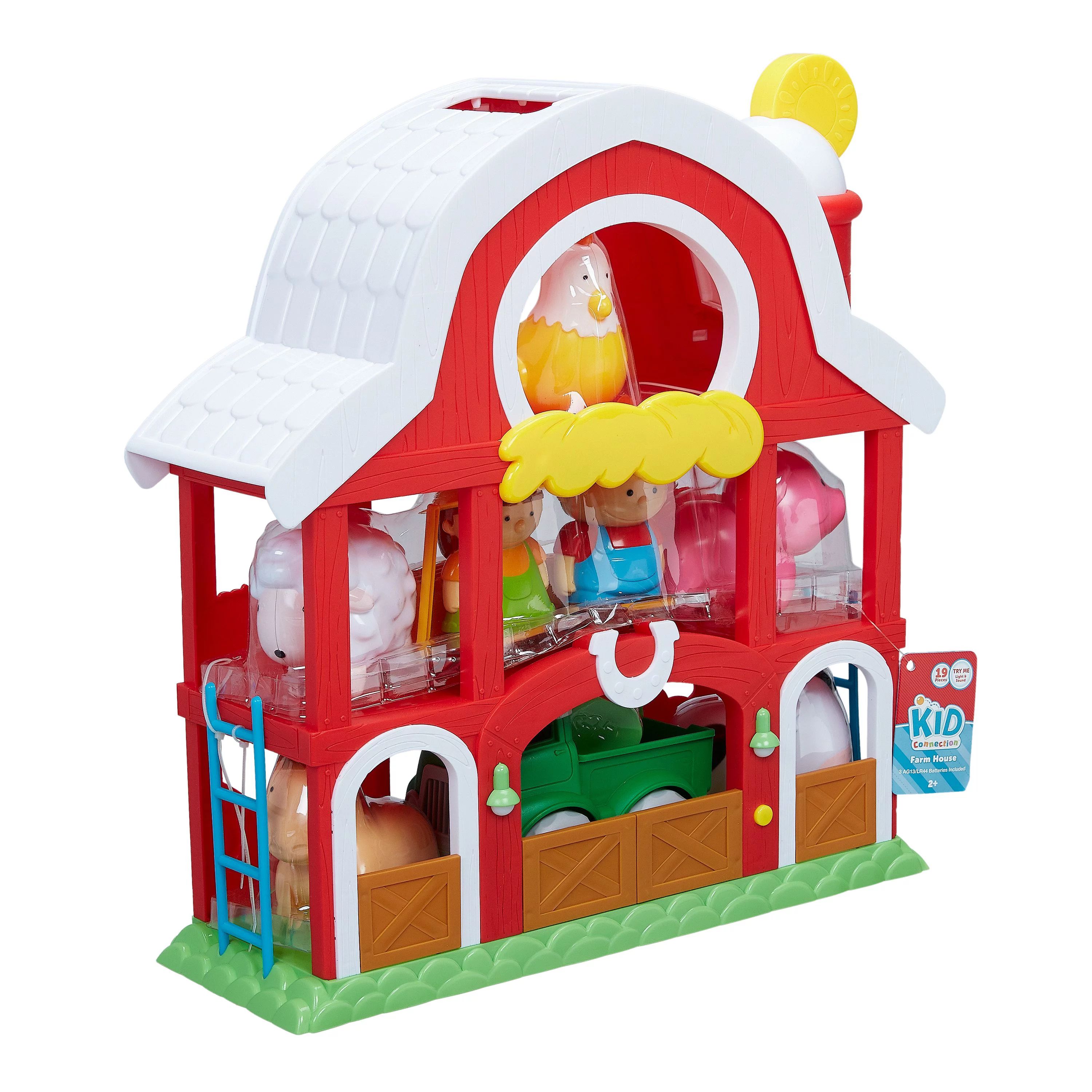 Kid Connection Farm House Play Set with Animals, 19 Pieces | Walmart (US)