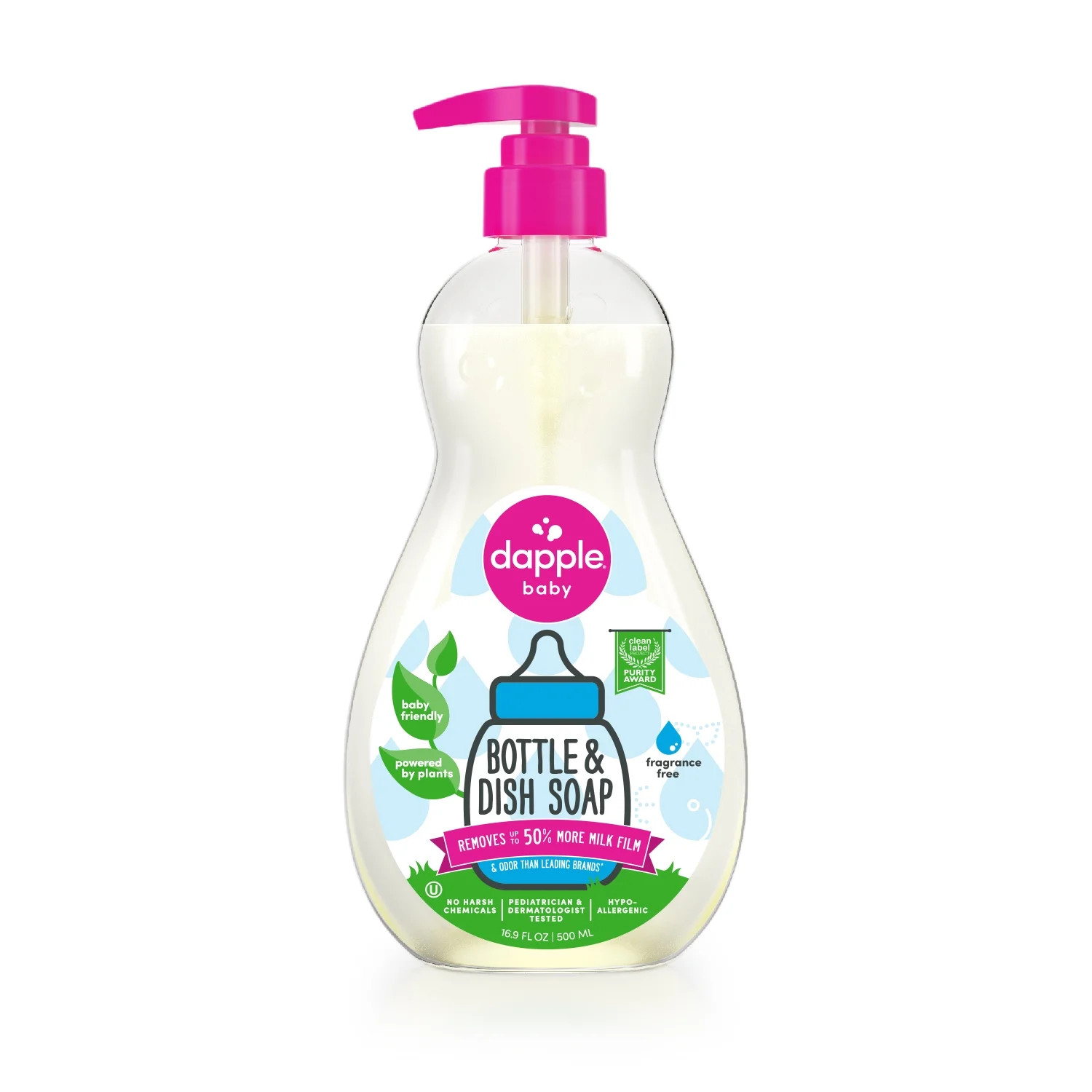 Dapple Baby Bottle and Dish Soap for Baby Products, Fragrance-Free, 16.9 fl oz | Walmart (US)