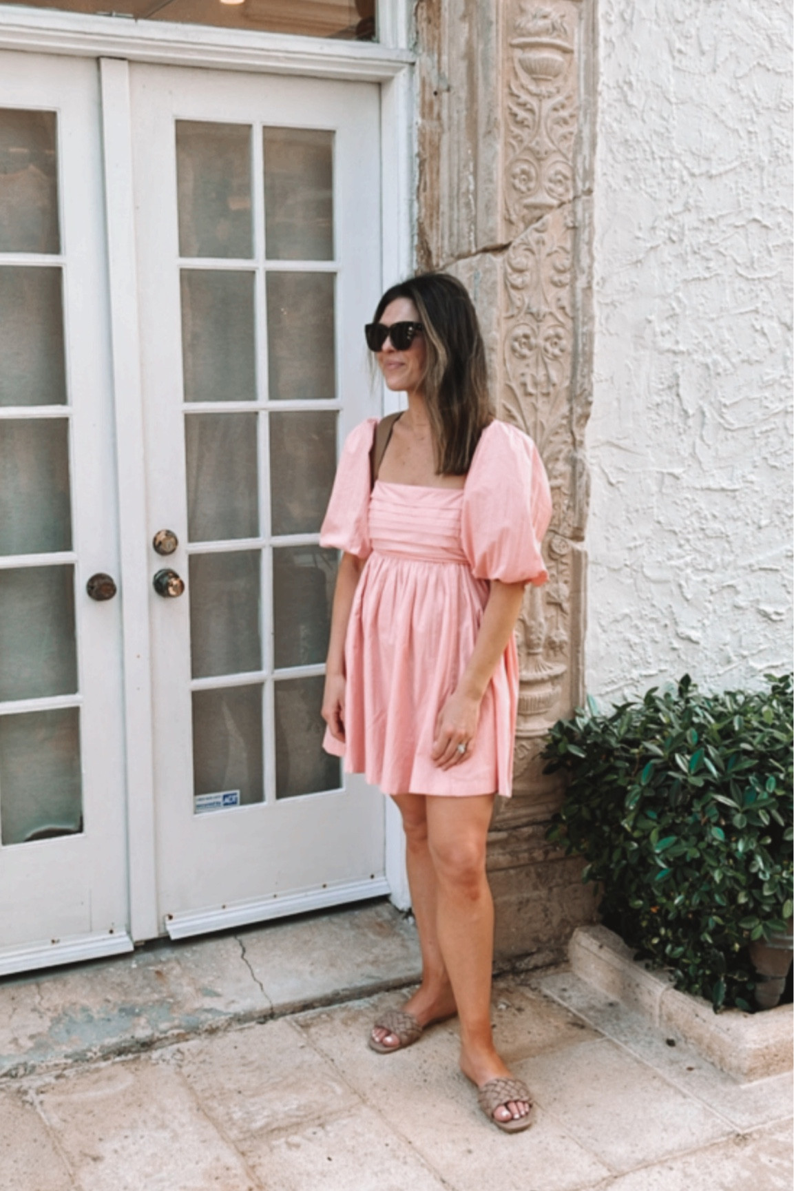 pink polka dot dress womens pink polka dot dress Petal and Pup Women's Ayana Midi Dress