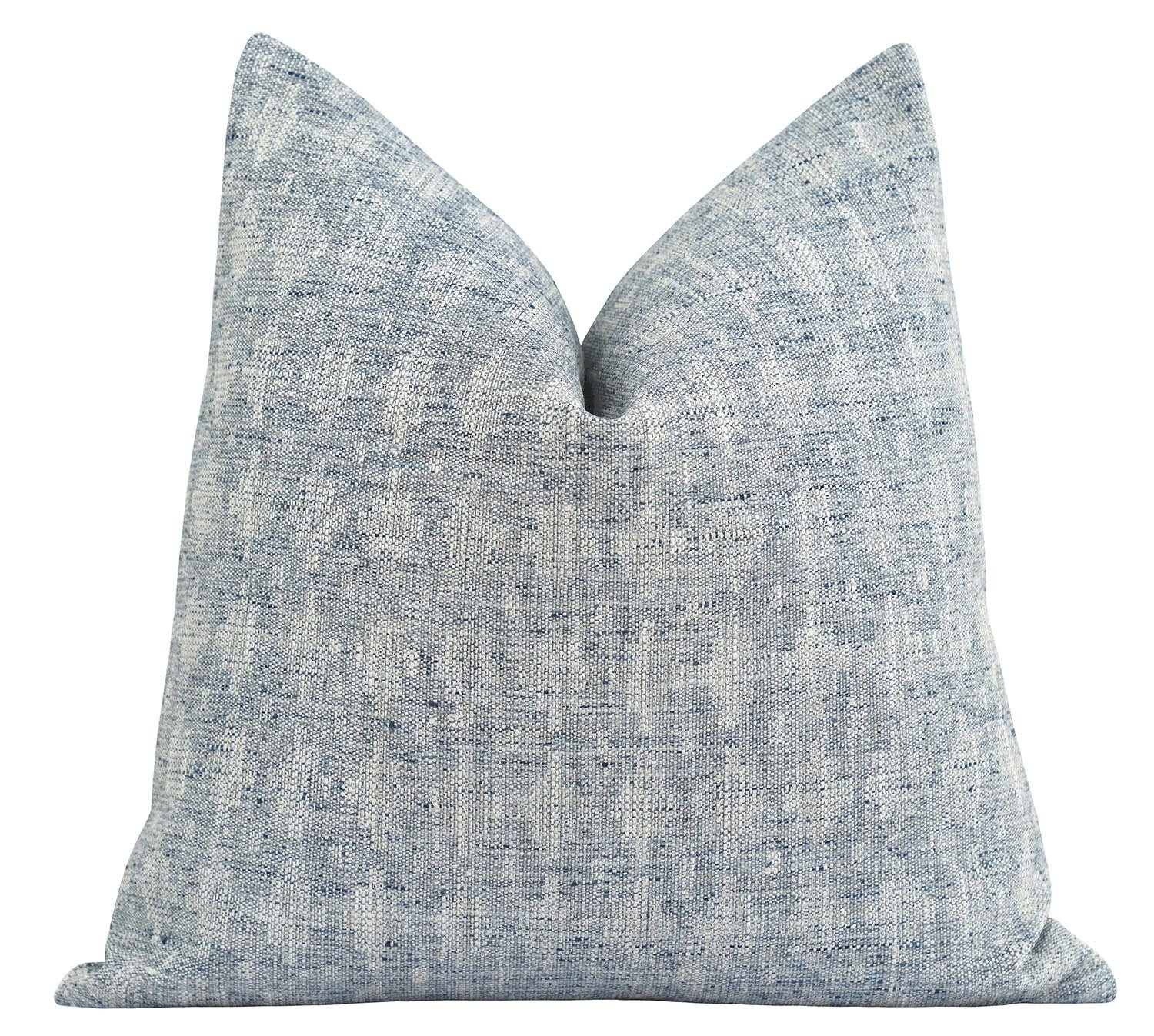Carlton Chambray Ikat Jacquard Pillow | Land of Pillows