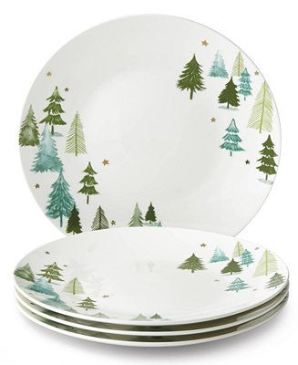 Balsam Lane 4-piece Dinner Plate Set | Macys (US)