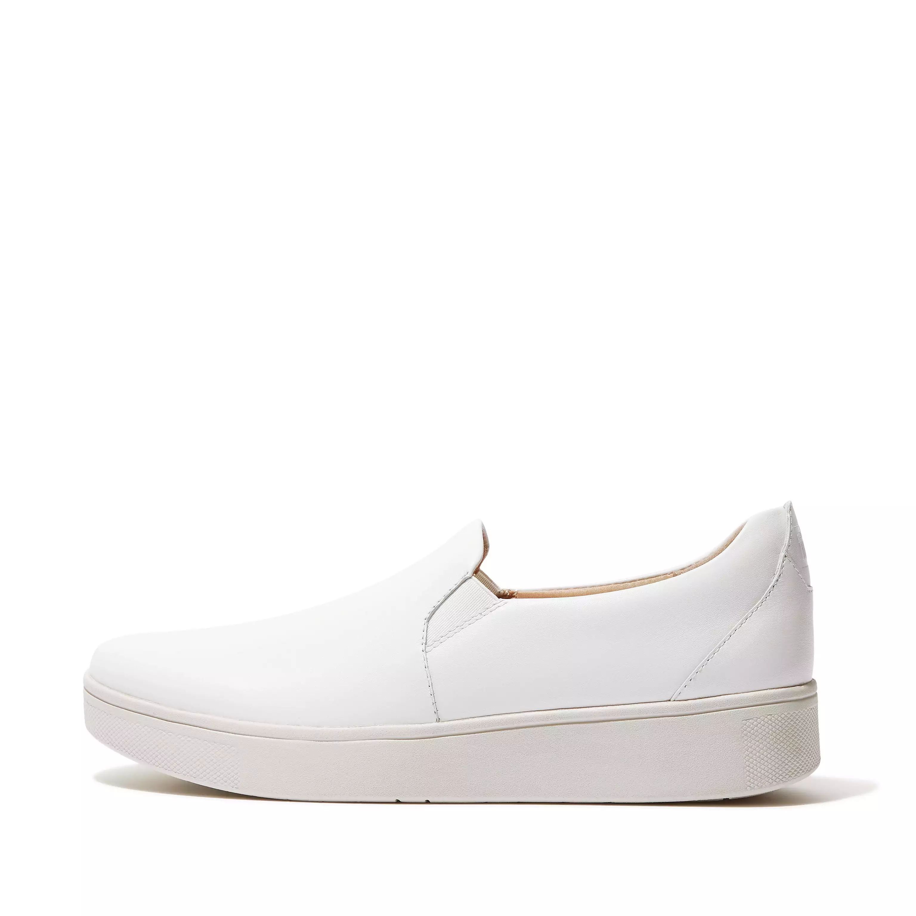 RALLY Leather Slip-On Skate Sneakers | FitFlop (US)