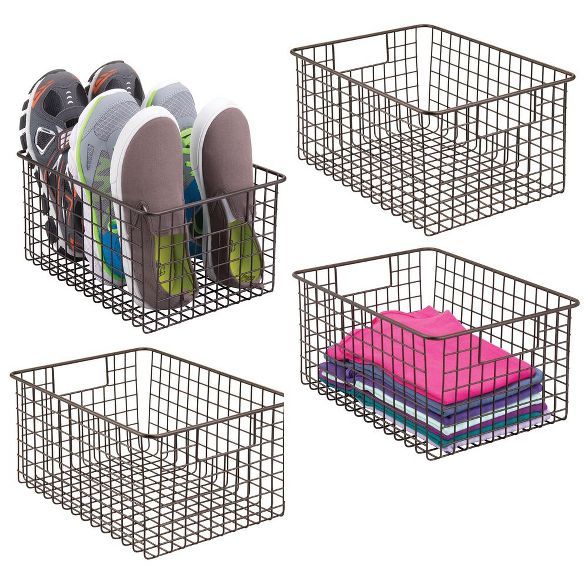 mDesign Metal Wire Storage Basket Bin for Closets | Target