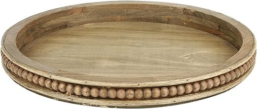 Gurfuy Round Wooden Decorative Tray 16” - Rustic Wood Serving Tray for Farmhouse Vintage for Co... | Amazon (US)