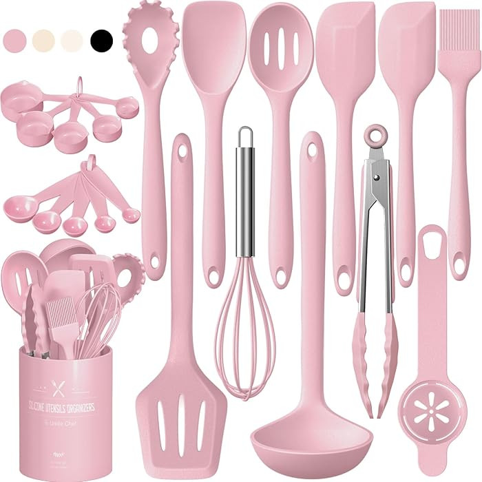 Umite Chef 22Pcs Silicone Cooking Utensils Set, Heat Resistant Silicone Kitchen Spatulas Set with... | Amazon (US)