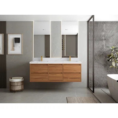 Madison 60 Double Bathroom Vanity with Top | Wayfair North America