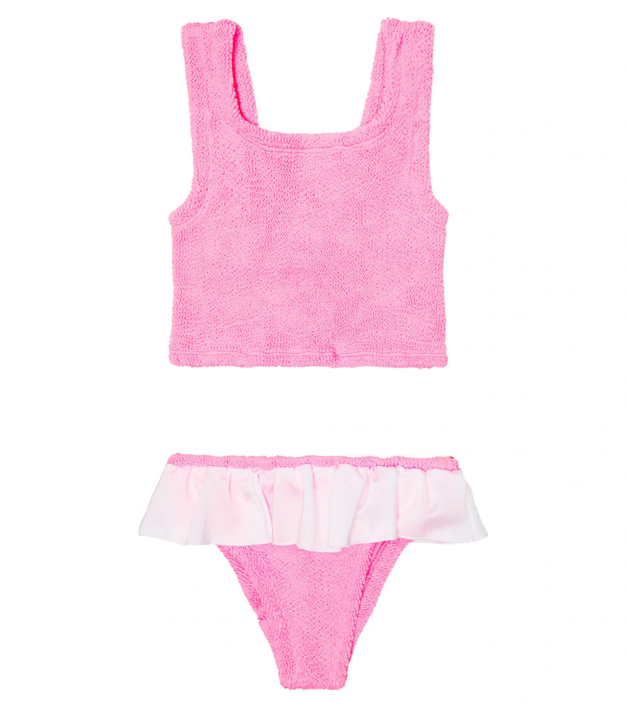 Hunza G Kids Olive ruffled bikini | Mytheresa (US/CA)