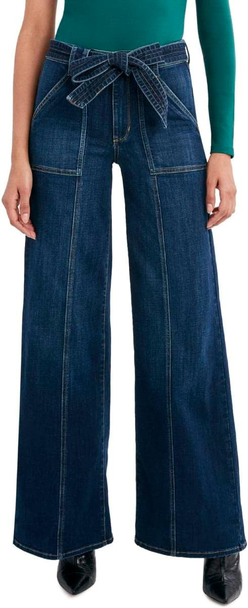 BCBG Max Azria Women's Classic Dark Wash Bootcut Ankle Jeans | Amazon (US)