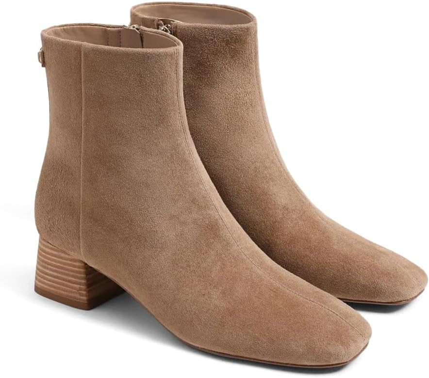 Womens Ankle Boots Chunky Heel 2026 Suede Fall Boots | Amazon (US)