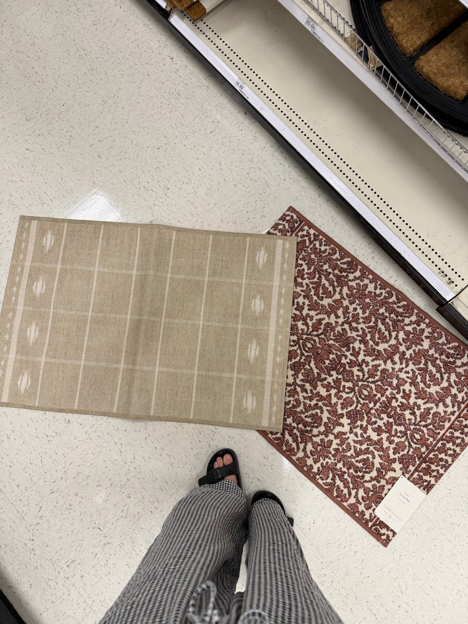 These new Target rugs are exactly the kind of affordable finds that make a space look instantly more styled. They both have that warm, earthy modern organic feel that’s everywhere right now—designer-looking patterns, muted tones, and that effortless layered look without the high-end price tag. The ikat striped rug adds subtle, neutral texture and a relaxed, organic vibe, while the vine print feels a little more vintage-inspired and collected. They’re perfect for kitchens, bathrooms, entryways, laundry rooms, or layered beside a bed, and the fact that they’re this affordable honestly makes them even better. Target has been so good lately for rugs that look way more expensive than they are. Linked both here.

#LTKhome #LTKsale