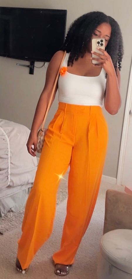 Orange Creamsicle outfit 🧡🤍