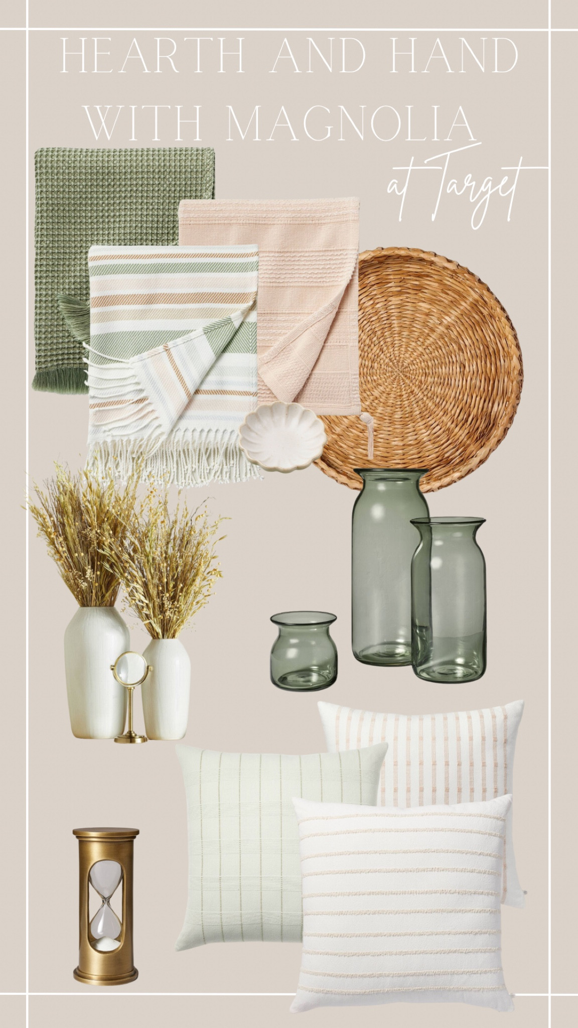 New spring collection from Hearth and Hand with Magnolia at Target.  Vases, pillows, throws and more 

#LTKhome