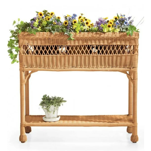 Plow & HearthPlow & Hearth Easy Care Resin Wicker Rectangular Planter - Off-WhiteUSD$257.94(4.8)4... | Walmart (US)