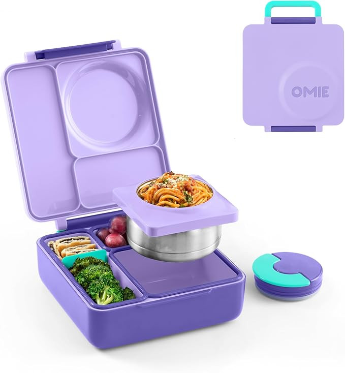OmieBox Bento Box for Kids - Insulated Bento Lunch Box with Leak Proof Vacuum Insulated Food Jar ... | Amazon (US)