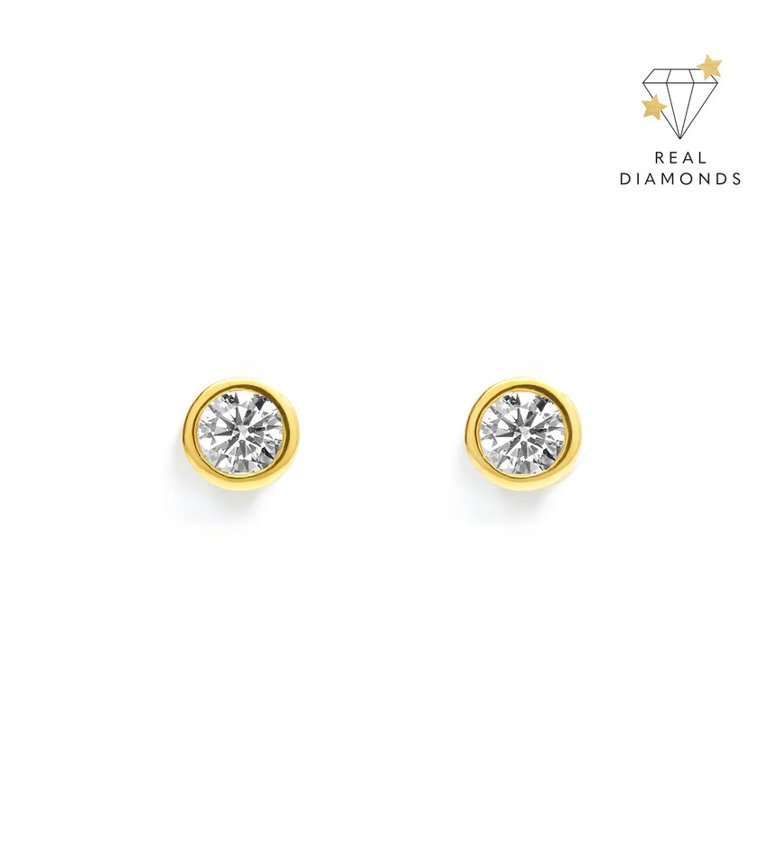 Diamond Stud Earrings (Gold) | Abbott Lyon