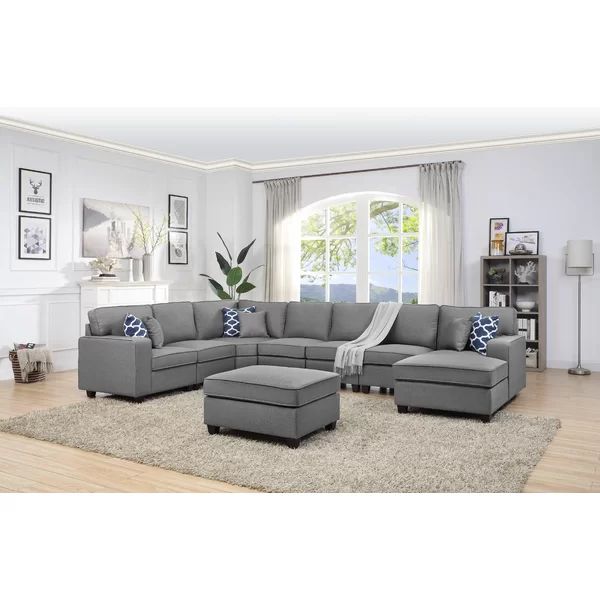 Nelms 149.5" Wide Right Hand Facing Corner Sectional with Ottoman | Wayfair North America
