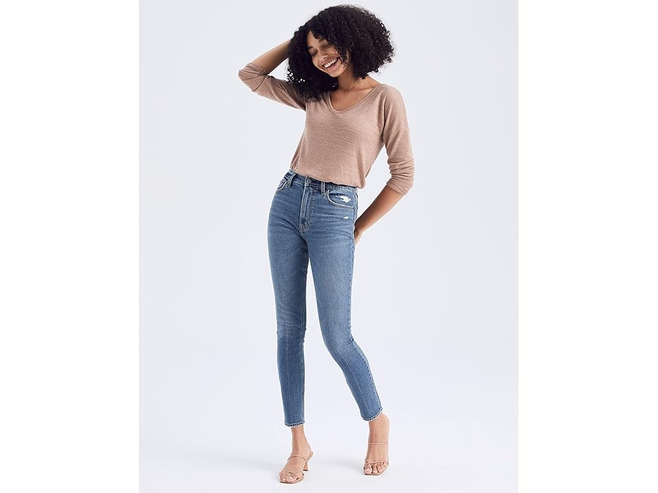 Abercrombie & Fitch High Rise Skinny Jeans (Medium Wash) Women's Jeans | Zappos