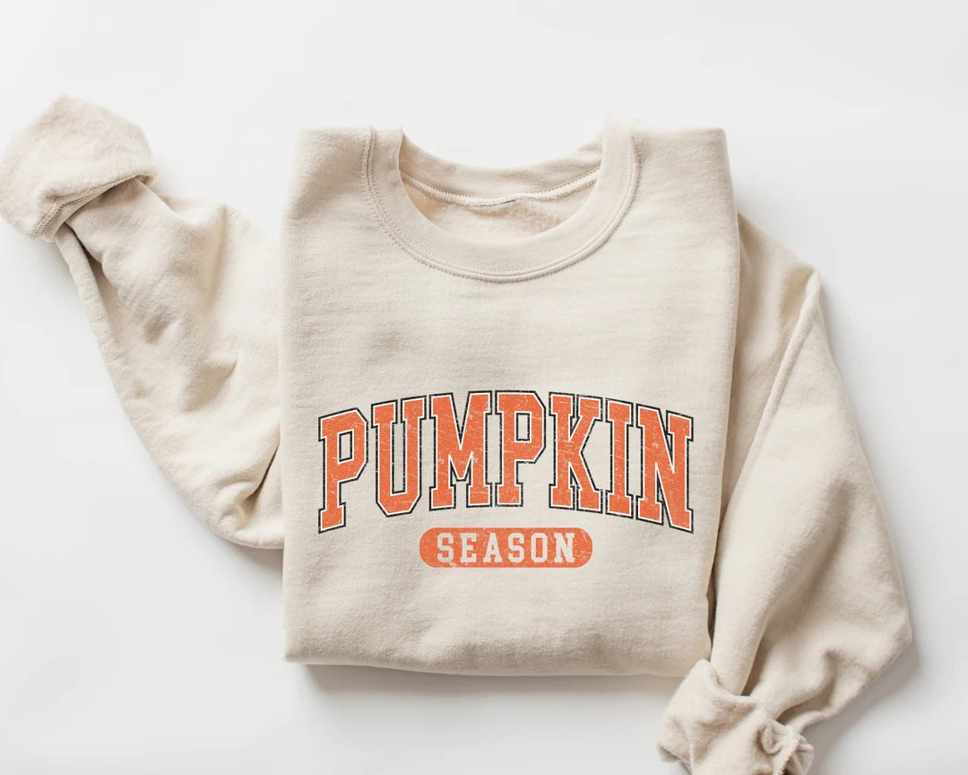 Retro Pumpkin Season Sweatshirt, Cute Fall Sweatshirt, Thanksgiving Gift, Halloween Sweatshirts f... | Etsy (US)