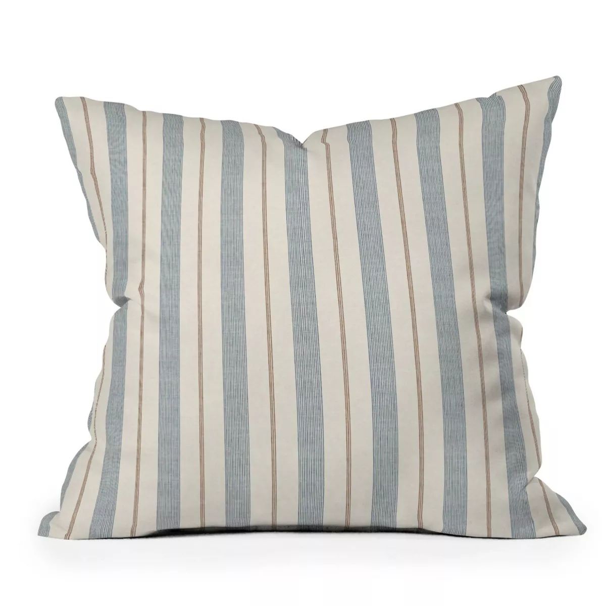 Little Arrow Design Co. Ivy Stripes Outdoor Throw Pillow Cream/Blue - Deny Designs | Target