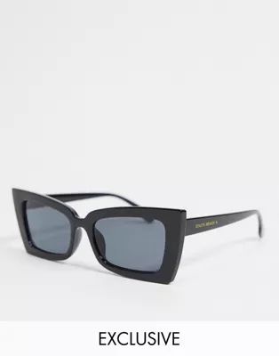 South Beach chunky cateye sunglasses in black | ASOS (Global)
