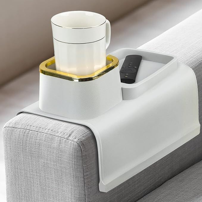 Amazon.com: Cup Holder for Couch，Sofa Armrest Tray，Portable Couch Drink Holder arm Table，Co... | Amazon (US)