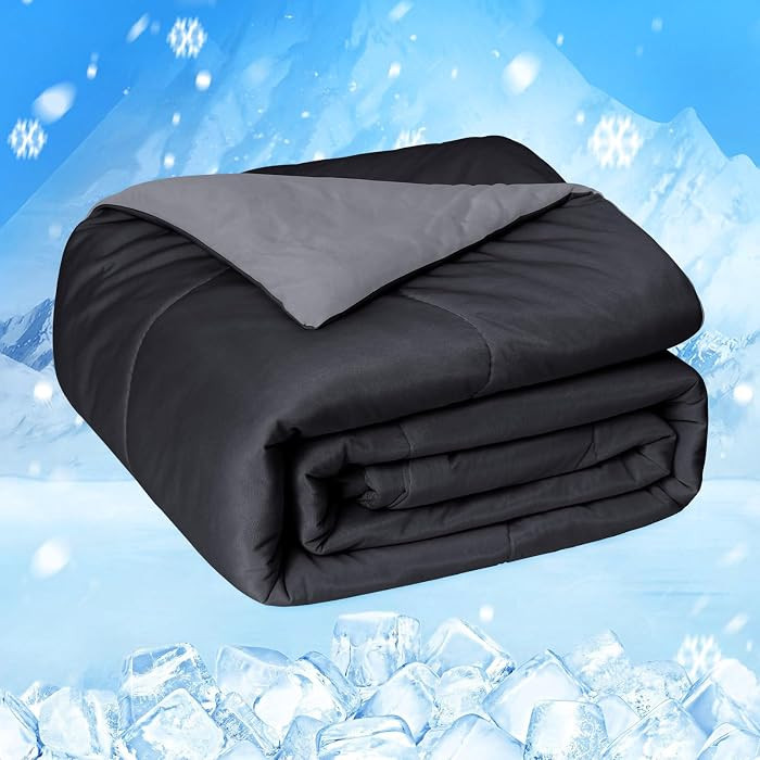 HOMFINE Cooling Comforter Japanese Double-Sided Cold Tech Fabric Cooling Blanket for Night Sweats... | Amazon (US)