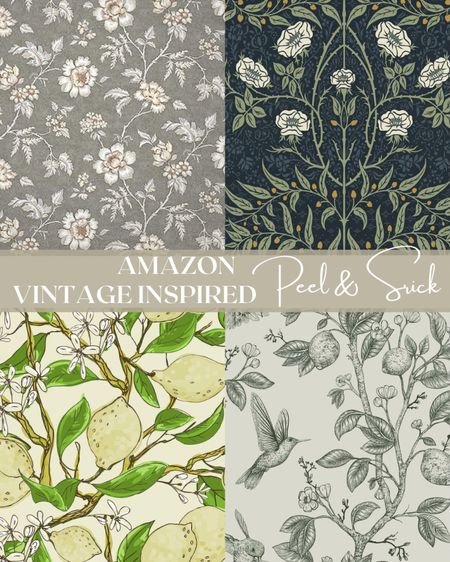 Amazon Vintage Inspired Peel & Stick Wallpaper 