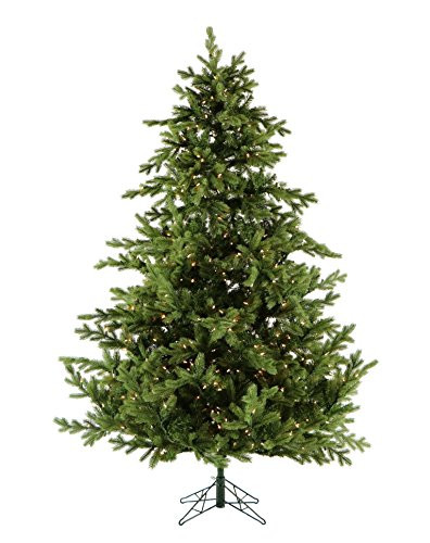 Fraser Hill Farm 9-Ft. Foxtail Pine Artificial Christmas Tree with Warm White LED Lights and Stand, Prelit Foldable Fake Tree with Realistic Foliage for Home Decoration | Amazon (US)