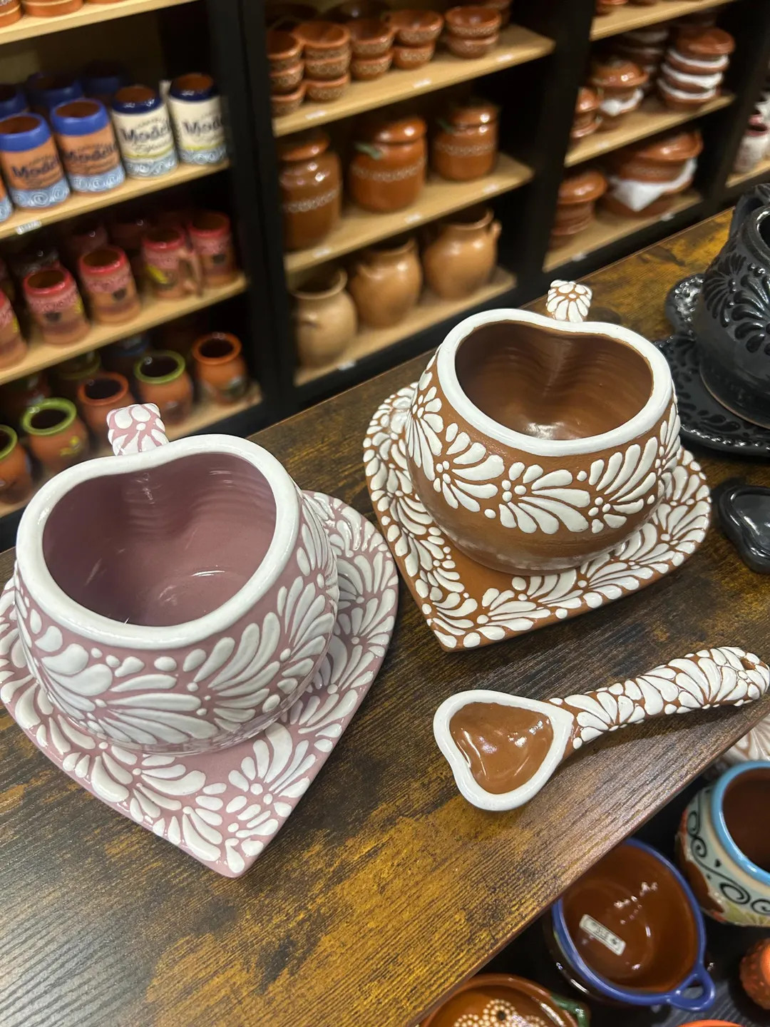 Talavera Heart Shape Mug Set Made in Mexico Talavera Mexicana Talavera Pottery Coffee Mug With Pl... | Etsy (US)