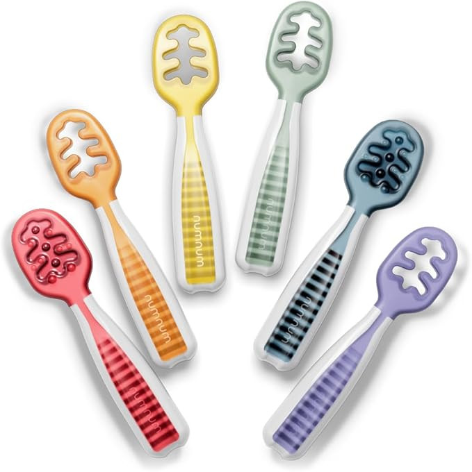 NumNum Baby Spoons Set, Baby Essentials Pre-Spoon GOOtensils for 6+ Months, First Stage Self-Feed... | Amazon (US)