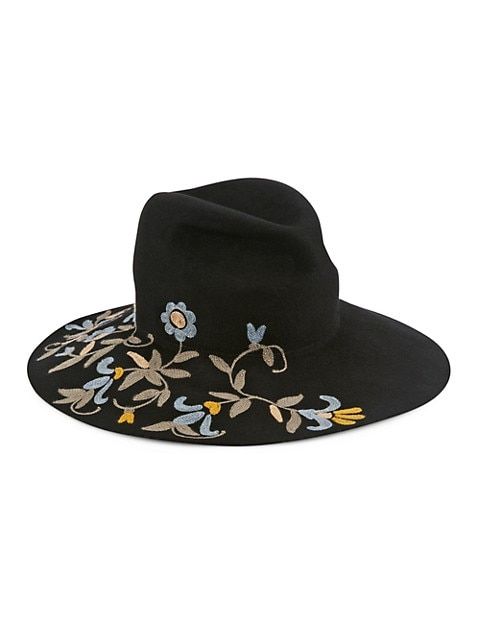 Floral-Embroidered Wool Hat | Saks Fifth Avenue