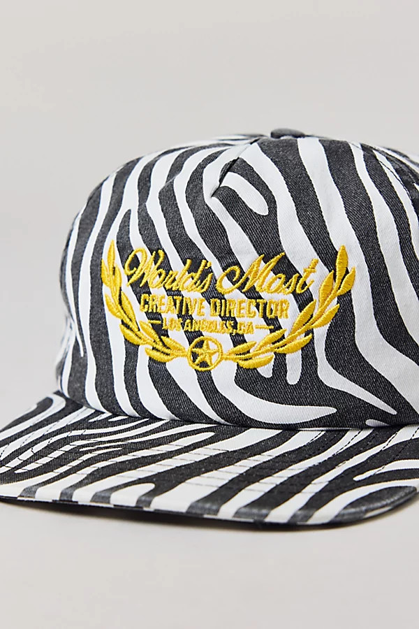 Creative Director Zebra Pattern Golfer Hat in Zebra, Men's at Urban Outfitters | Urban Outfitters (US and RoW)