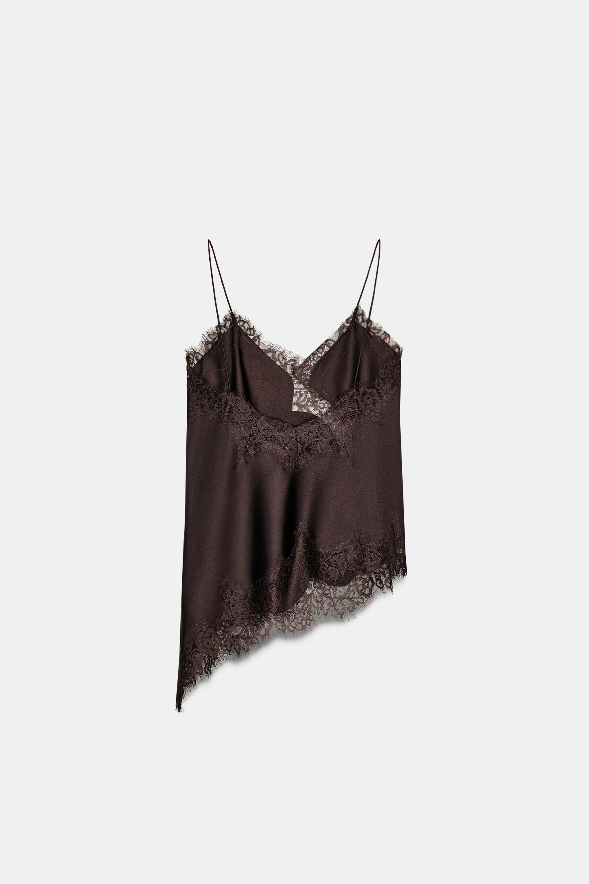 ZW COLLECTION LACE CAMISOLE TOP | Zara UK